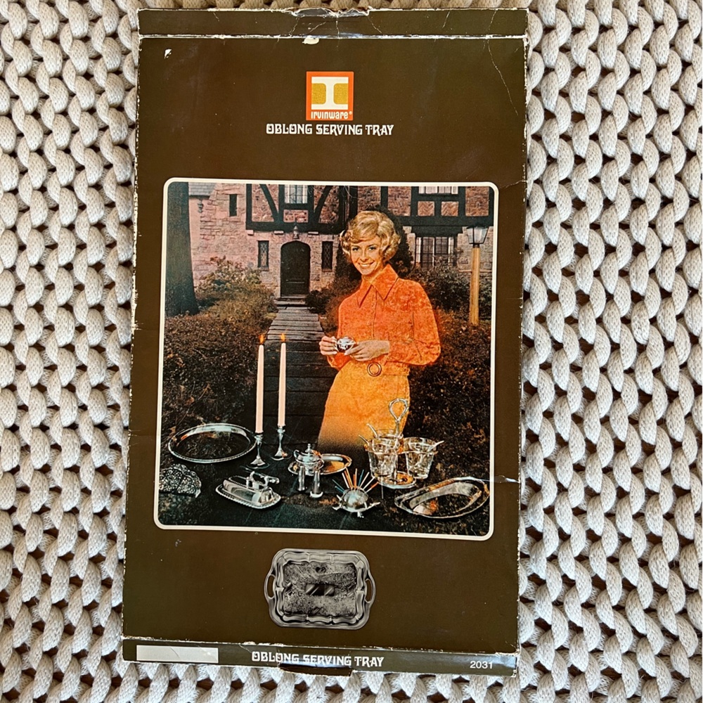 Irvinware oblong serving tray, new in box
